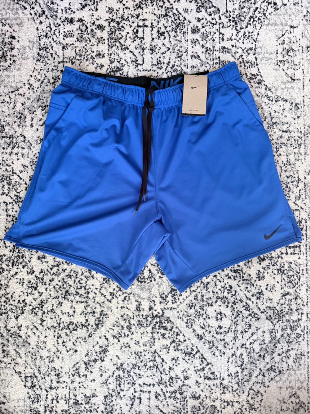 Nike 7” Royal Blue Athletic Shorts with Black Drawstring